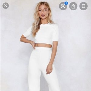 Settle the Score Crop Top and Pants Set (NWT)